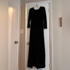 Long sleeve formal Black shimmer dress